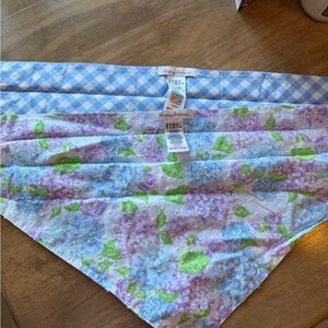 Tommy Bahama Blue and Purple Floral Dog Bandana